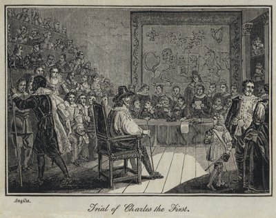 Trial of Charles the First by English School