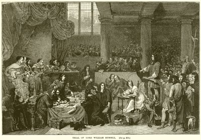 Trial of Lord William Russell by English School