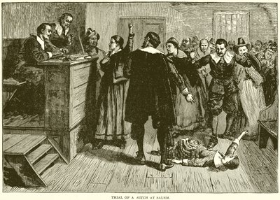 Trial of a Witch at Salem by English School