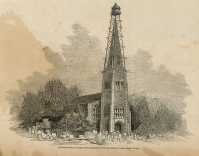 Trigonometrical Observatory Erected Over the Spire of Wimbledon Church by English School