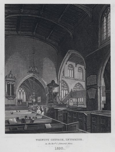 Trinity Church, Interior, in the Reverend C Simeon