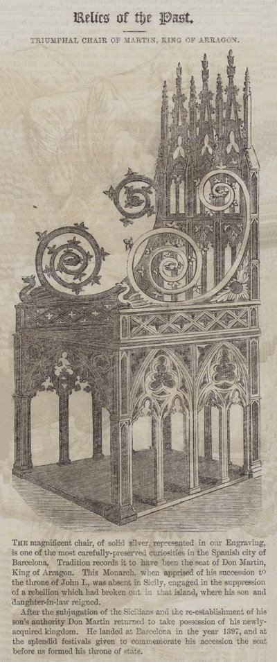 Triumphal Chair of Martin, King of Arragon by English School