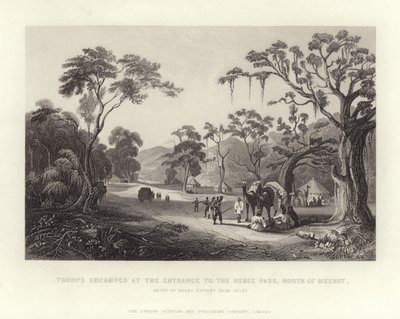 Troops Encamped at the Entrance to the Keree Pass by English School