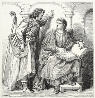 Troubadour and Barbe, illustration from The History of Protestantism by James Aitken Wylie, 1878 by English School