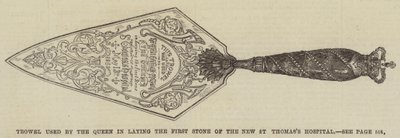 Trowel used by the Queen in Laying the First Stone of the New St Thomas