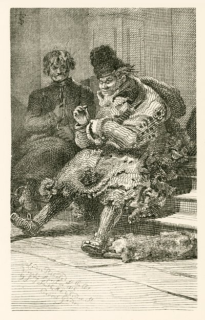 Two Bone Pickers by English School