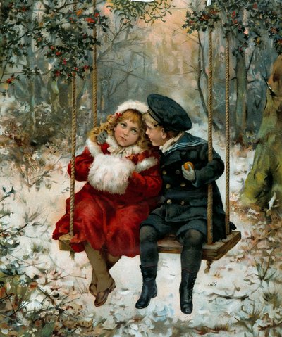 Two Kids on a Swing by English School