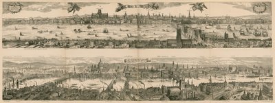 Two Views of London: 1616 and 1890 by English School