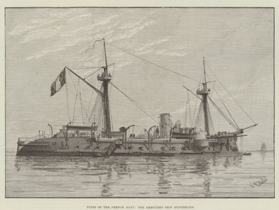 Types of the French Navy, the Armoured Ship Duguesclin by English School