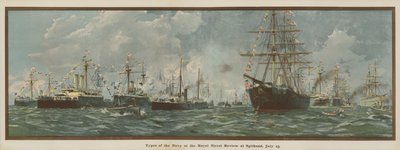 Types of the Navy at the Royal Naval Review at Spithead, 23 July by English School