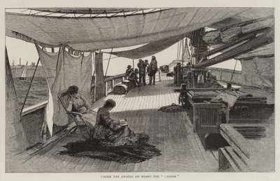 Under the Awning on Board the "Undine" by English School