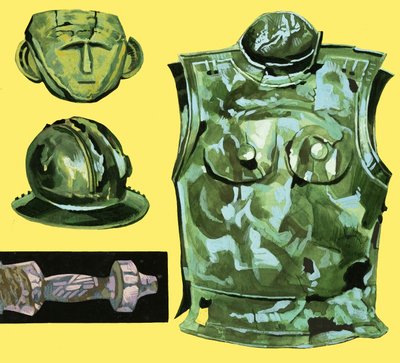 Unidentified armour and mask by English School