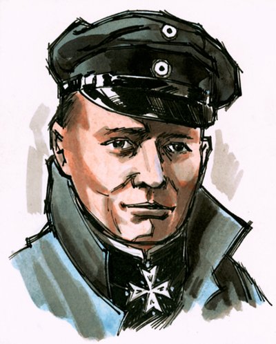 Unidentified Portrait of German Commander by English School