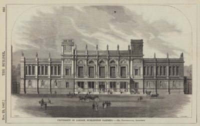 University of London, Burlington Gardens (engraving) by English School