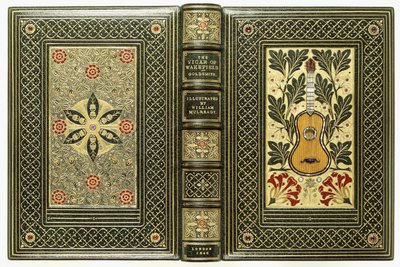 Upper and lower covers, with guitar and floral designs, 1843 by English School
