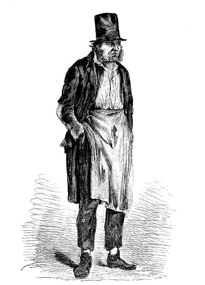 Vagrant from the refuge in Playhouse Yard, Cripplegate by English School