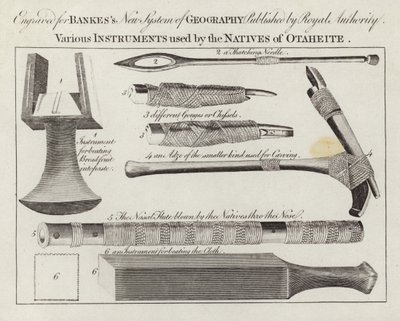 Various instruments used by the natives of Otaheite by English School