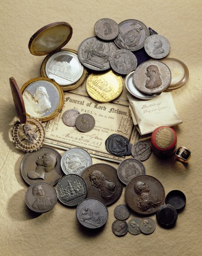 Various medals and artefacts relating to Admiral Lord Nelson, 1798-1806 by English School