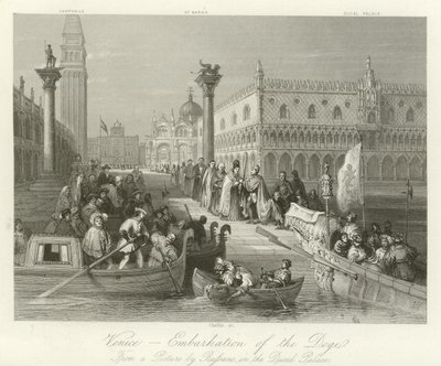 Venice - Embarkation of the Doge by English School