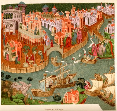 Venice, 1338, After a Manuscript in the Bodleian Library, from 