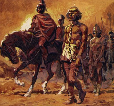 Vercingetorix put on his finest armor and surrendered by English School