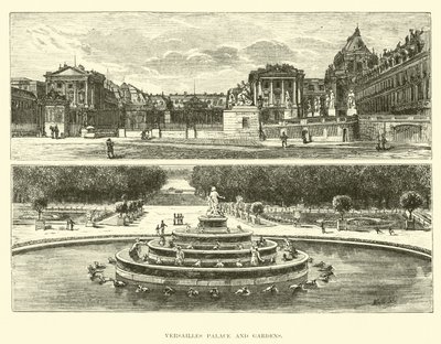 Versailles Palace and Gardens by English School