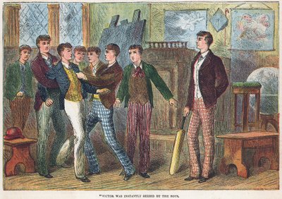 Victor was instantly seized by the boys by English School