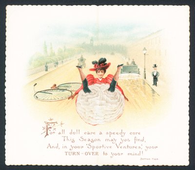 Victorian Christmas card by English School