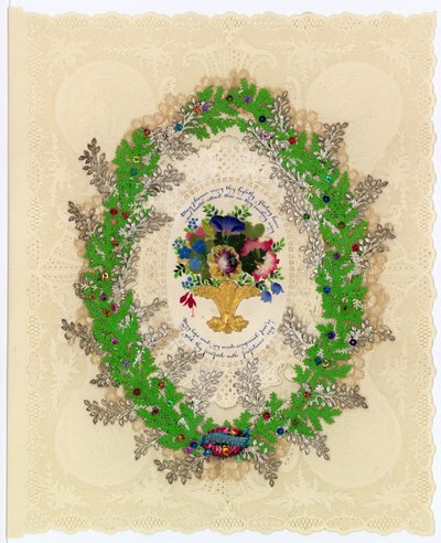 Victorian Valentine Card by English School