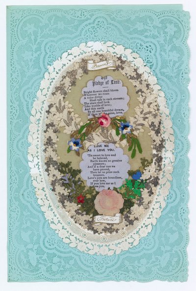 Victorian Valentine Card by English School
