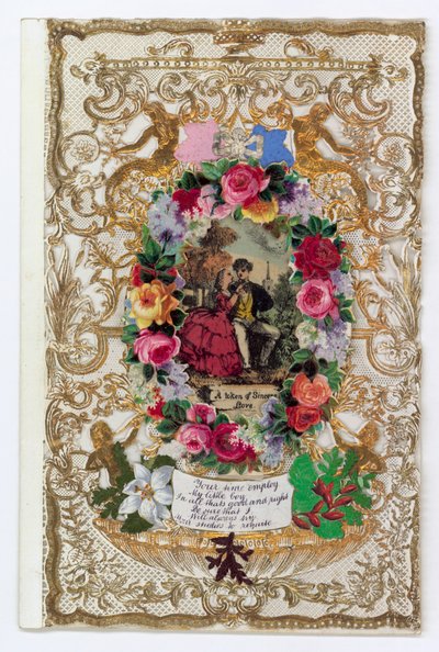 Victorian Valentine Card by English School