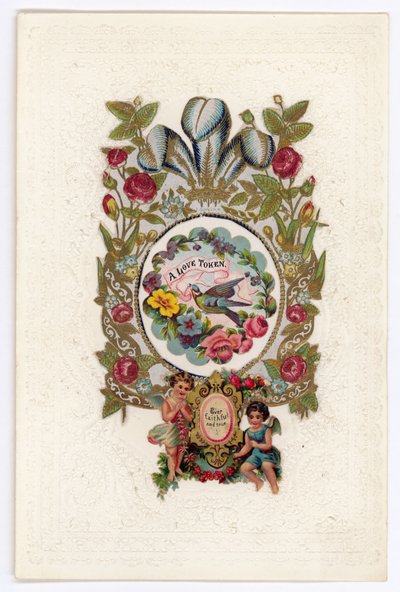 Victorian Valentine Card by English School