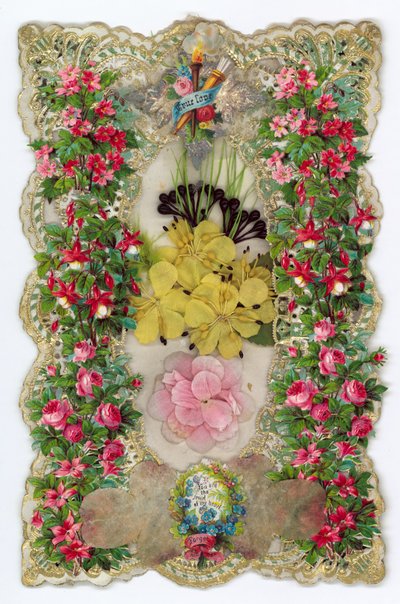 Victorian Valentine Card by English School
