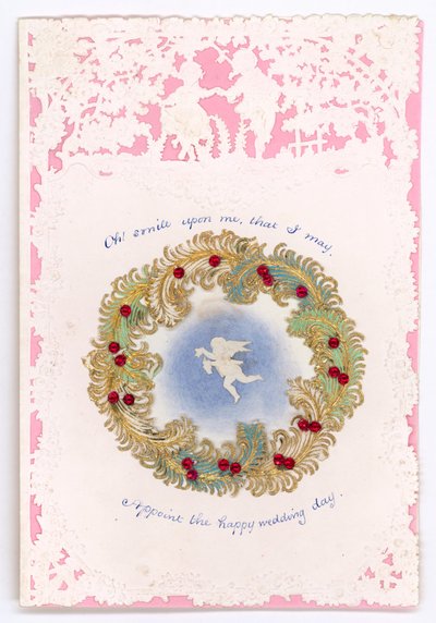 Victorian Valentine Card by English School