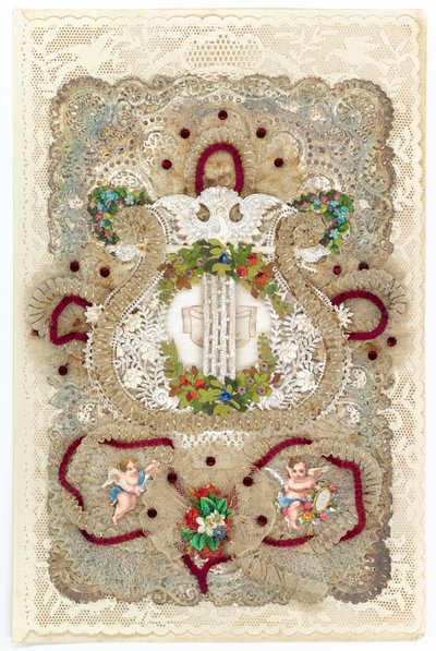 Victorian Valentine Card by English School