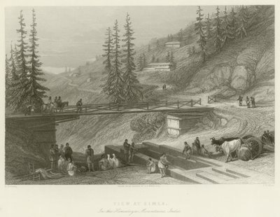 View at Simla by English School
