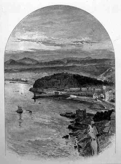 View from the Road to Fort Montalban, Nice, France, from 