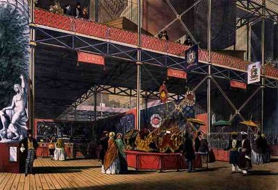 View from the Transept of the India section of the Great Exhibition of 1851, from Dickinson