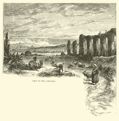 View in the Campagna by English School
