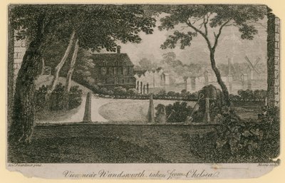 View Near Wandsworth from Chelsea by English School