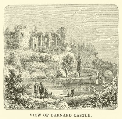 View of Barnard Castle by English School