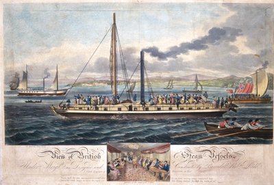 View of British Steam Vessels, published by R. Ackermann, 1820-51 by English School