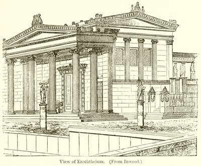 View of Erechtheium by English School