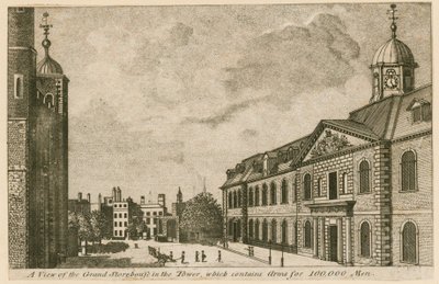 View of Grand Storehouse in the Tower of London Containing Arms for 100,000 Men by English School