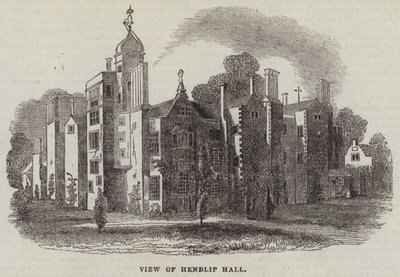 View of Hendlip Hall by English School