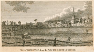 View of Islington from the White Conduit House, Pentonville, London by English School