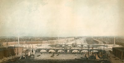 View of London, with the Improvements of its Port by English School