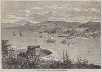 View of Point Levi, from the Battlements of Quebec by English School