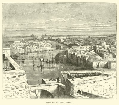 View of Valetta, Malta by English School