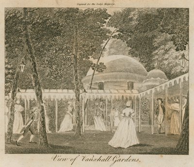 View of Vauxhall Gardens, London by English School